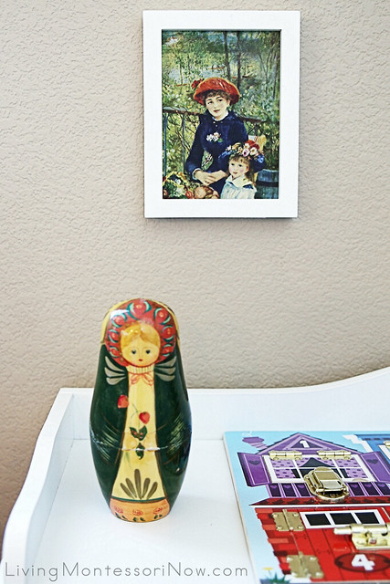 Shelf with Russian Matryoshka Nesting Doll