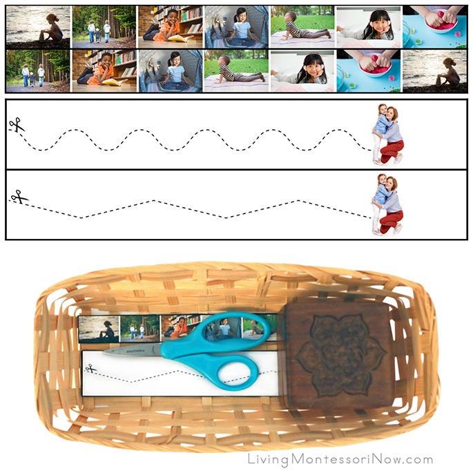 Calming Cutting Strips with Basket