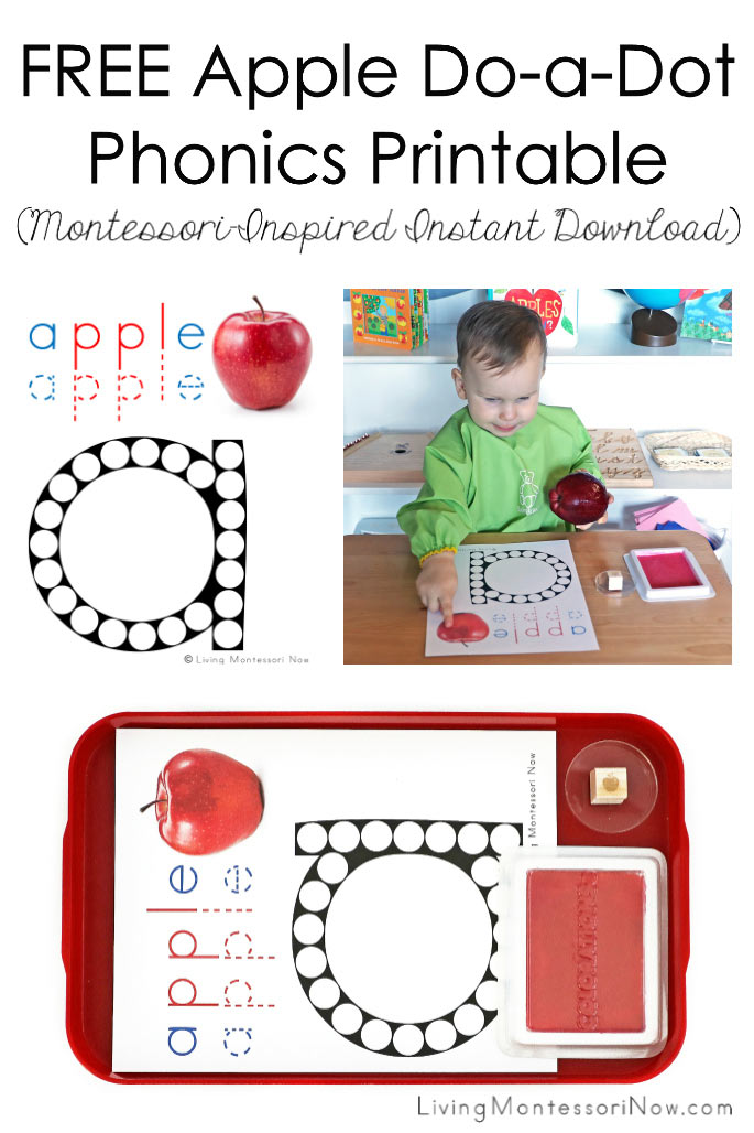FREE Apple Do-a-Dot Phonics Printable (Montessori-Inspired Instant Download)