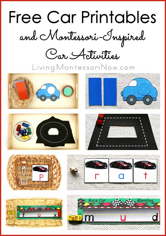 Free Car Printables and Montessori-Inspired Car Activities