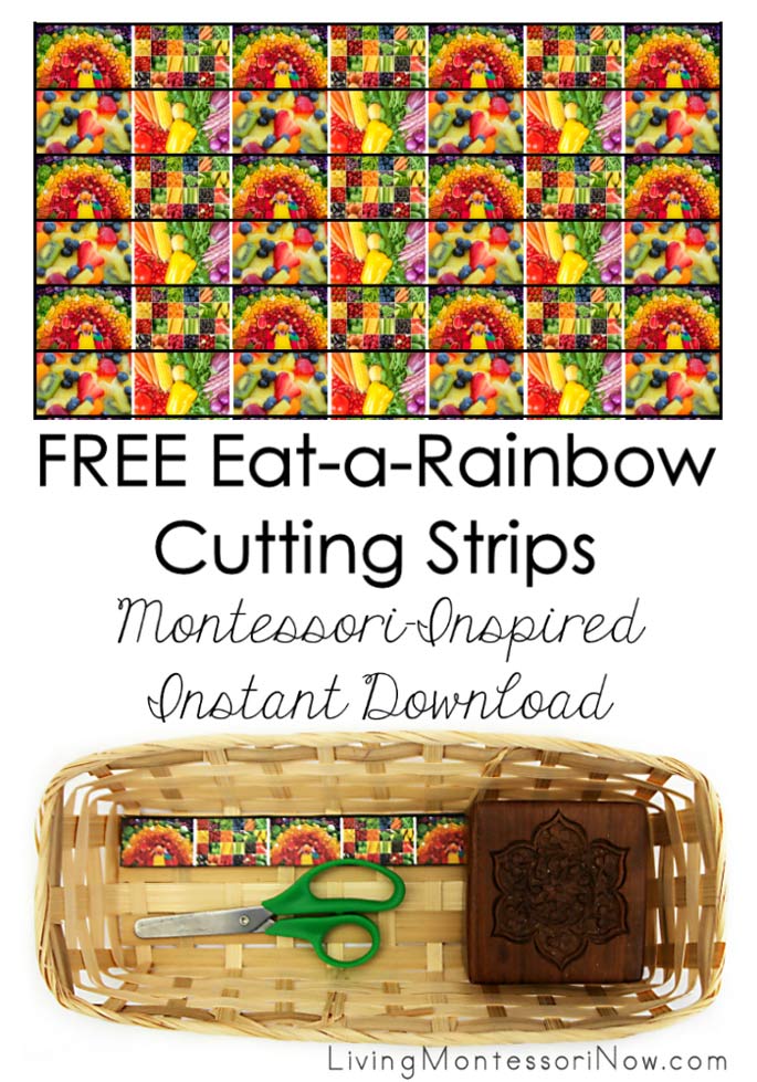FREE Eat-a-Rainbow Cutting Strips
