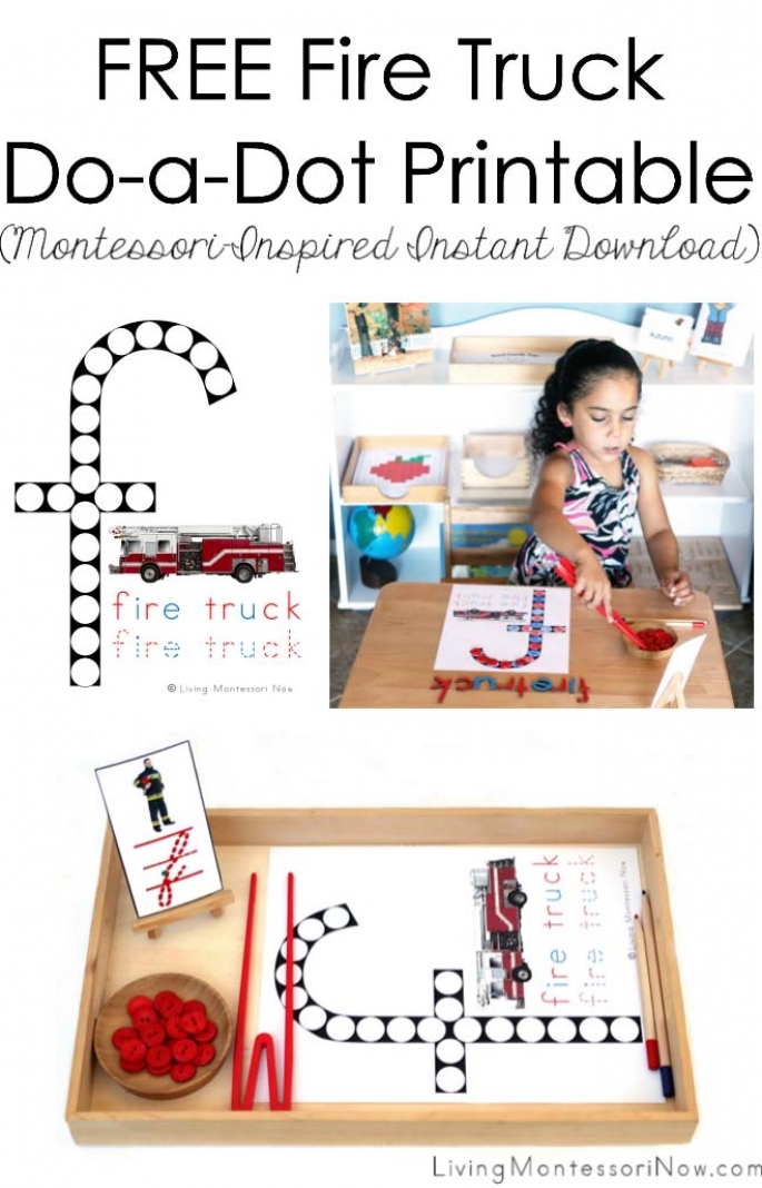 FREE Fire Truck Do-a-Dot Printable (Montessori-Inspired Instant Download)