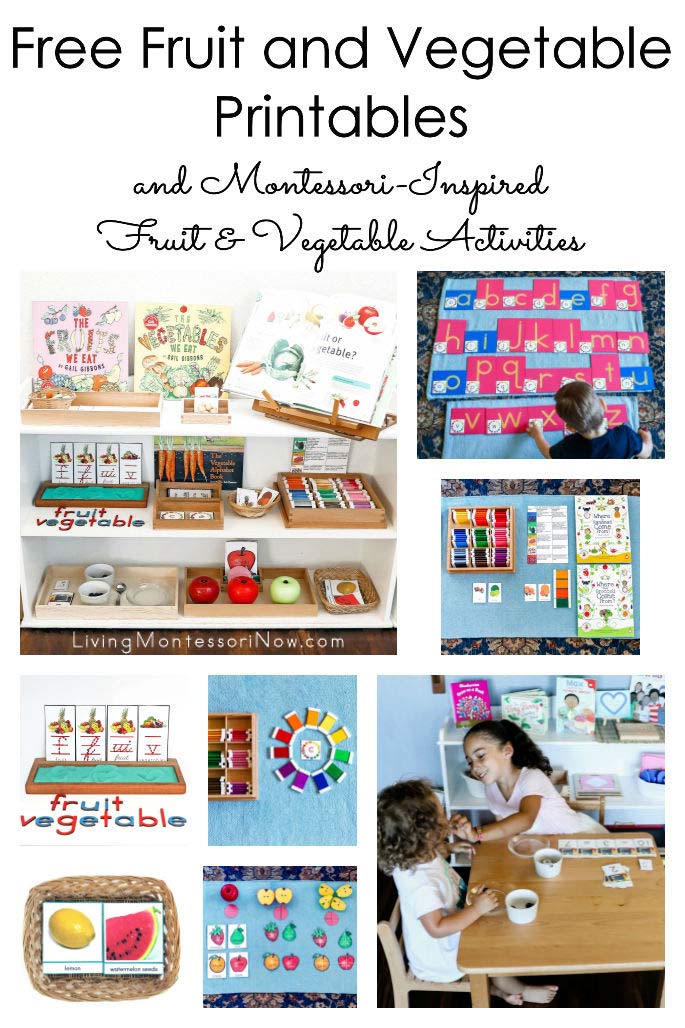 Free Fruit & Vegetable Printables and Montessori-Inspired Fruit & Vegetable Activities