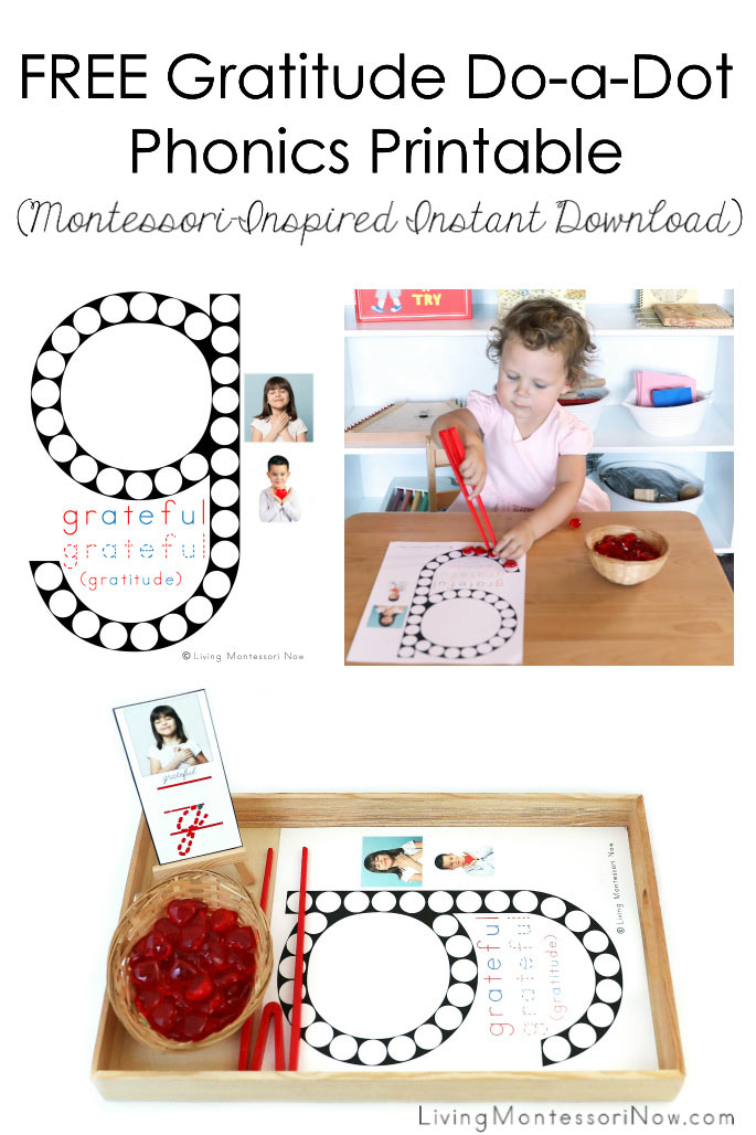 FREE Gratitude Do-a-Dot Phonics Printable (Montessori-Inspired Instant Download)