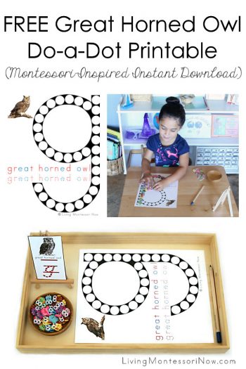 Free Great Horned Owl Do-a-Dot Printable (Montessori-Inspired Instant Download)