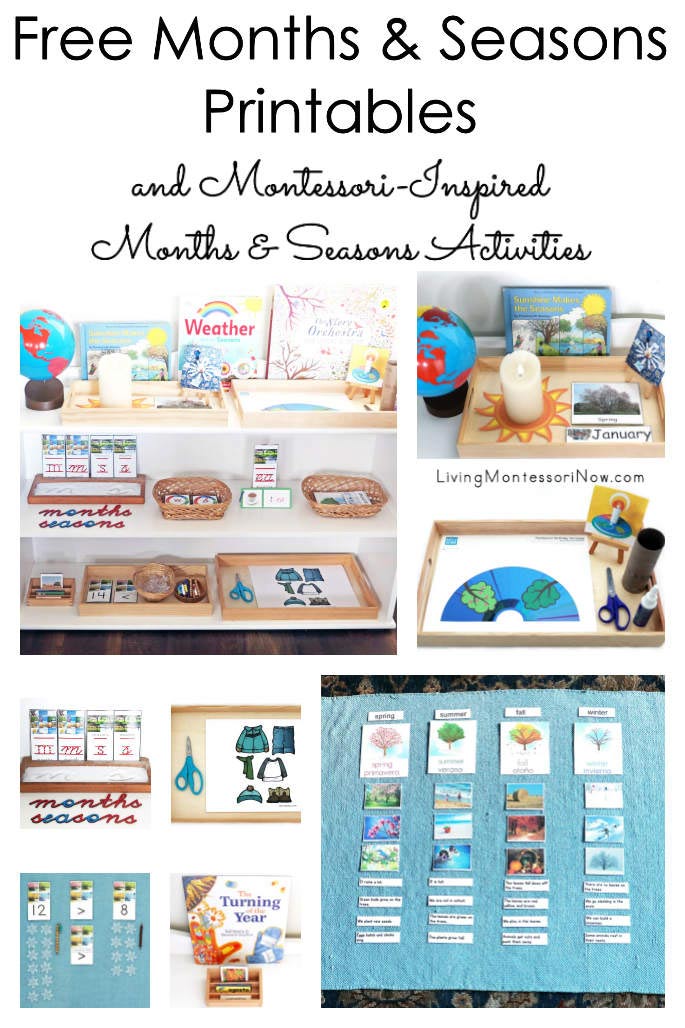 Free Months and Seasons Printables and Montessori-Inspired Months and Seasons Activities