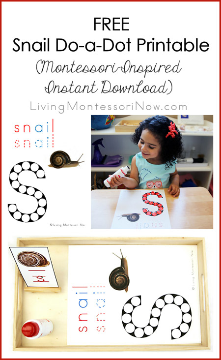 Free Snail Do-a-Dot Printable (Montessori-Inspired Instant Download)