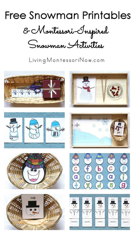 Free Snowman Printables and Montessori-Inspired Snowman Activities