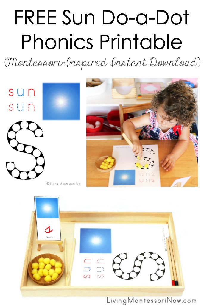 FREE Sun Do-a-Dot Phonics Printable (Montessori-Inspired Instant Download)