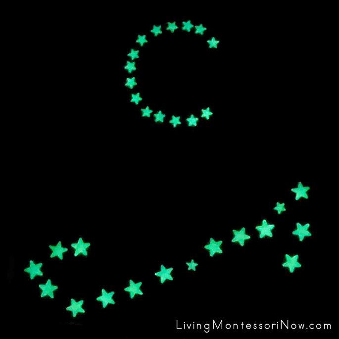 Glow-in-the-Dark C for Constellation and Constellation Scorpius