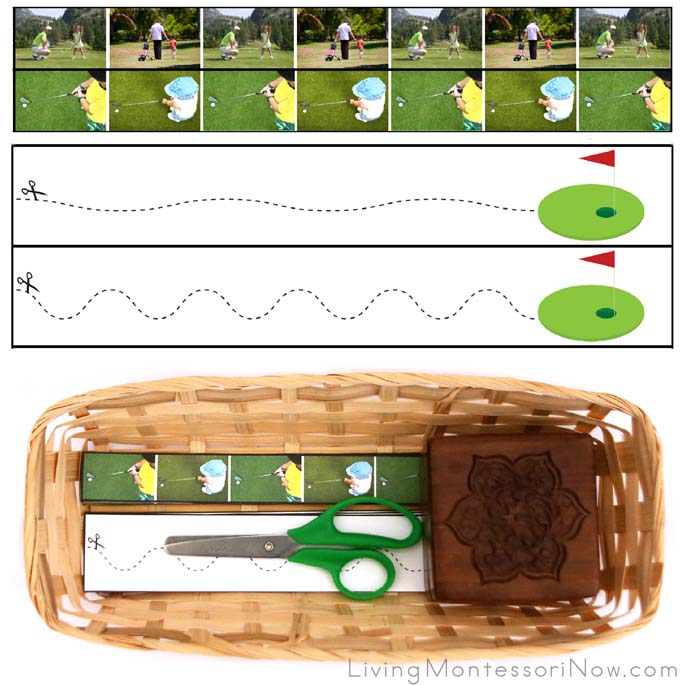 Golf Cutting Strips with Basket