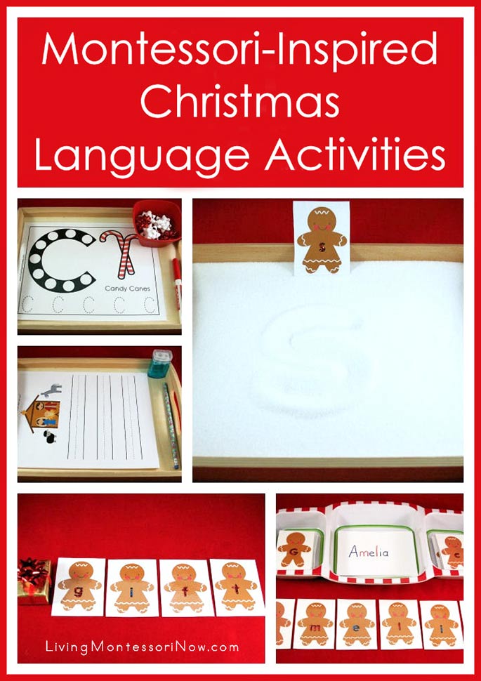 Montessori-Inspired Christmas Language Activities and Free Christmas Printables