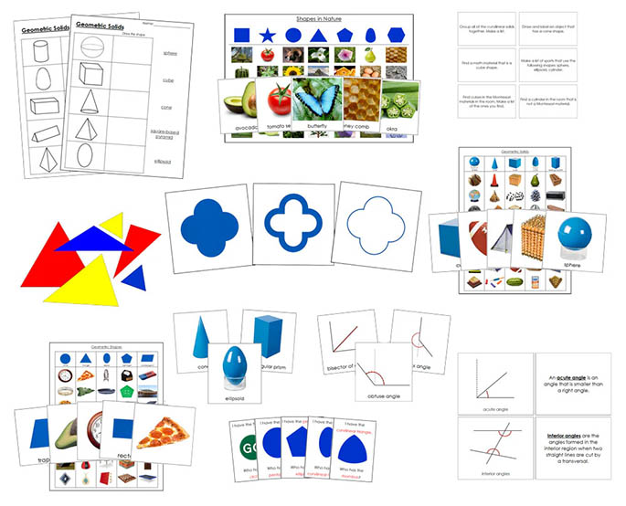 Montessori Print Shop Primary Geometry Bundle