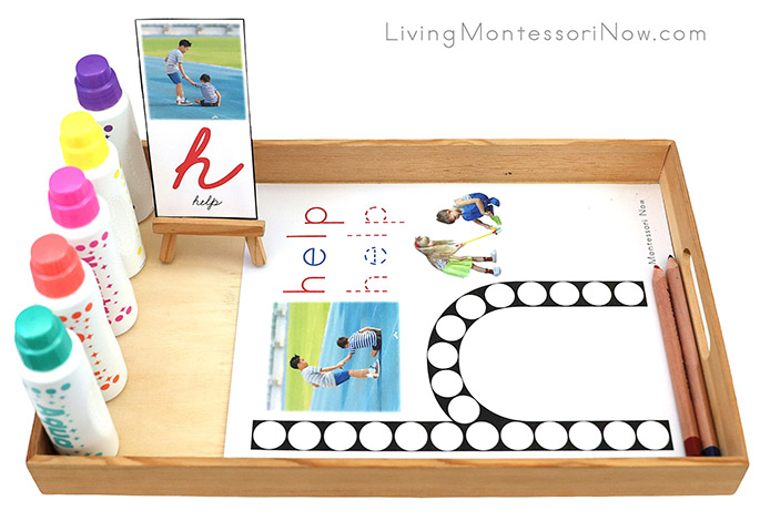 H for Help Do-a-Dot Tray with Do-a-Dot Markers